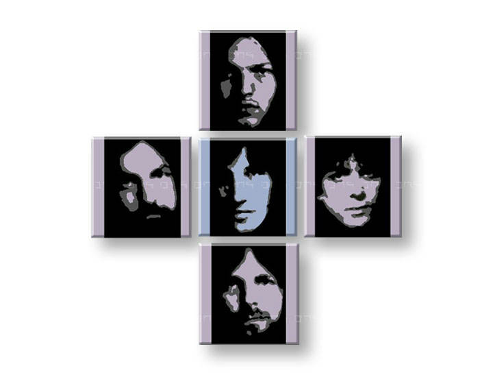 Ročno izdelana slika POP Art Pink Floyd 4-delna 