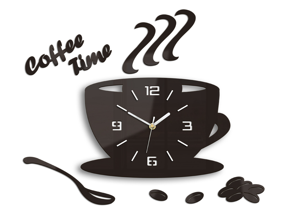 Stenske ure COFFE TIME 3D WENGE HMCNH045-wenge