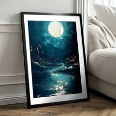 Stenski plakat z EXTRA učinkom - Moonlit Waves